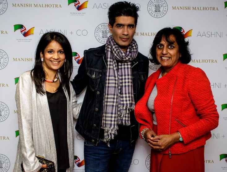 Ritula Shah with Indian fashion designer Manish Malhotra. personal life, married, husband, spouse, marital life, nuptial and other wedding details